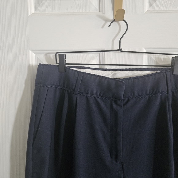 NWOT J.Crew Crochet Trim Navy Trousers - Picture 3 of 8